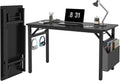 Foldable Computer Desk With Storage Shelf