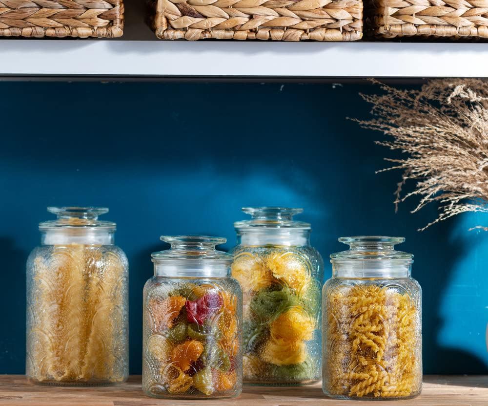 Vintage Airtight Glass Kitchen Canister Set
