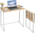 Foldable Computer Desk With Storage Hooks