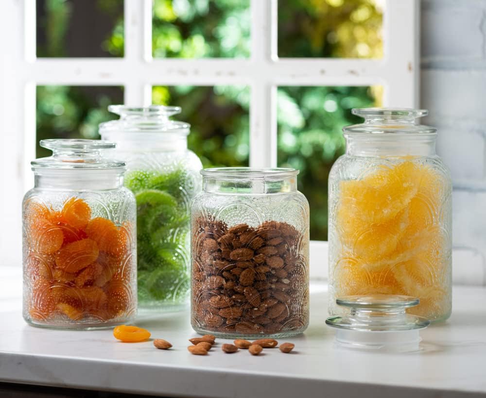 Vintage Airtight Glass Kitchen Canister Set