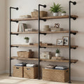 Wall‑Mount Industrial Pipe Hanging Shelves