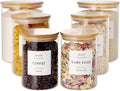 Airtight Glass Pantry Storage Jars With Labels