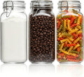 Wide‑Mouth Square Glass Airtight Storage Jars