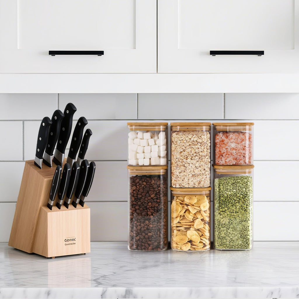 Square Glass Pantry Storage Container Set