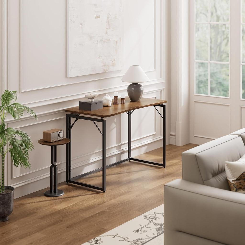 Wooden No‑Assembly Small Folding Desk