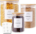 Bamboo‑Lid Glass Pantry Storage Jar Set