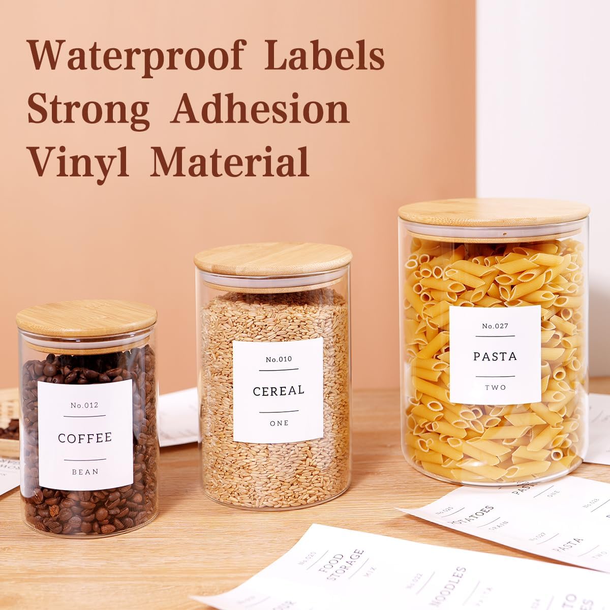 Bamboo‑Lid Glass Pantry Storage Jar Set