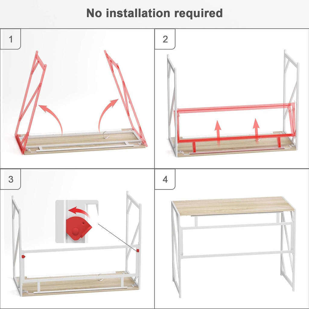 No‑Assembly Foldable Home Office Desk