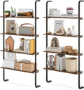 2‑Pack Industrial Wall‑Mounted Wood Shelves