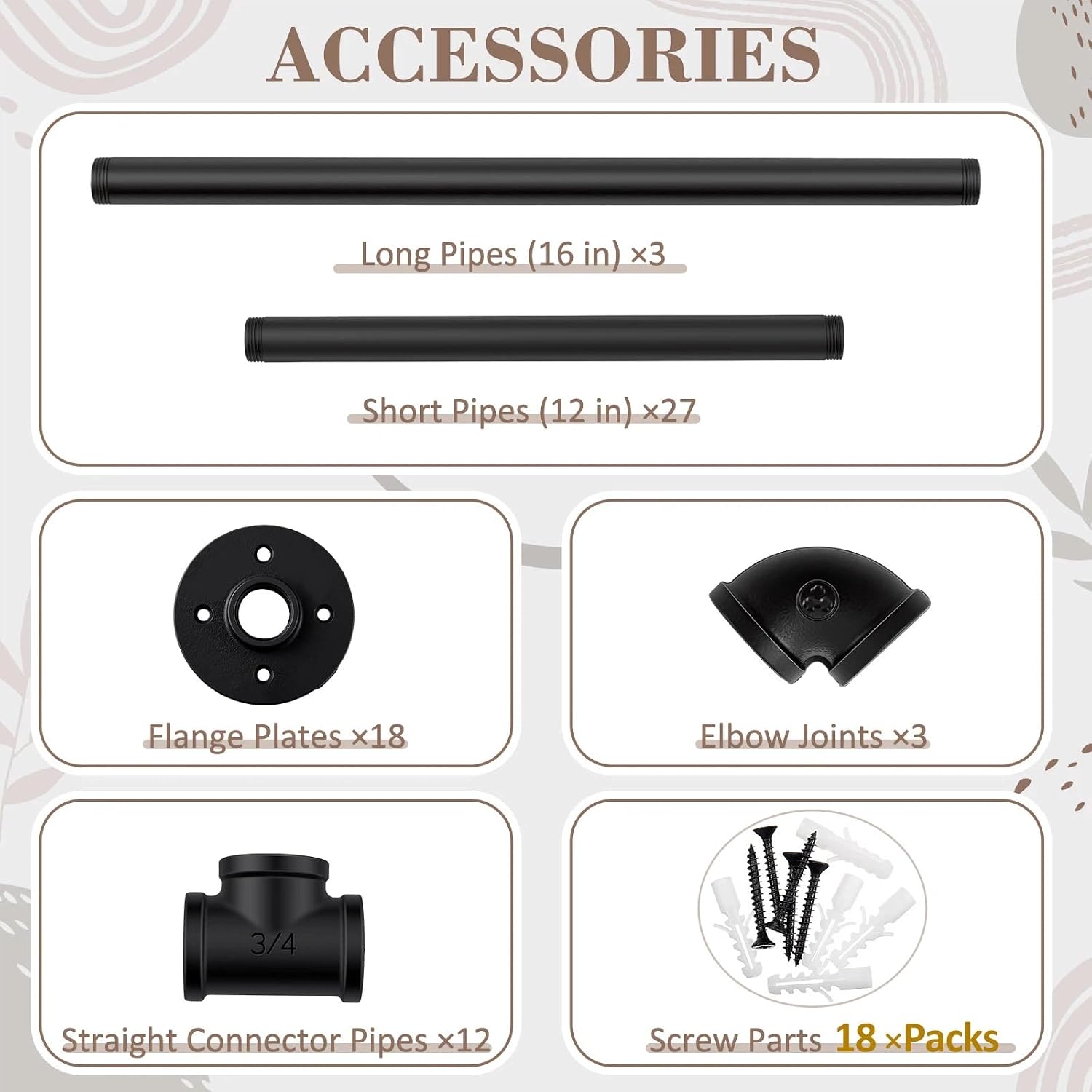 Wall‑Mount Industrial Pipe Hanging Shelves