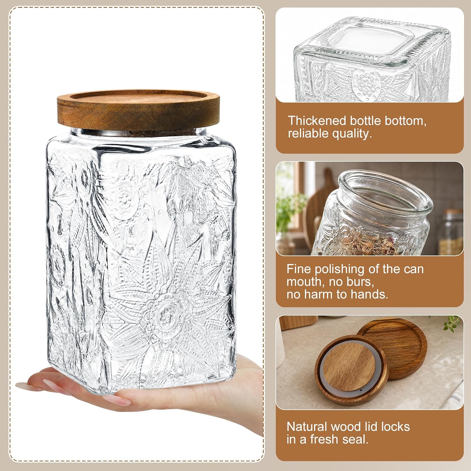 Vintage Airtight Glass Food Storage Jar Set