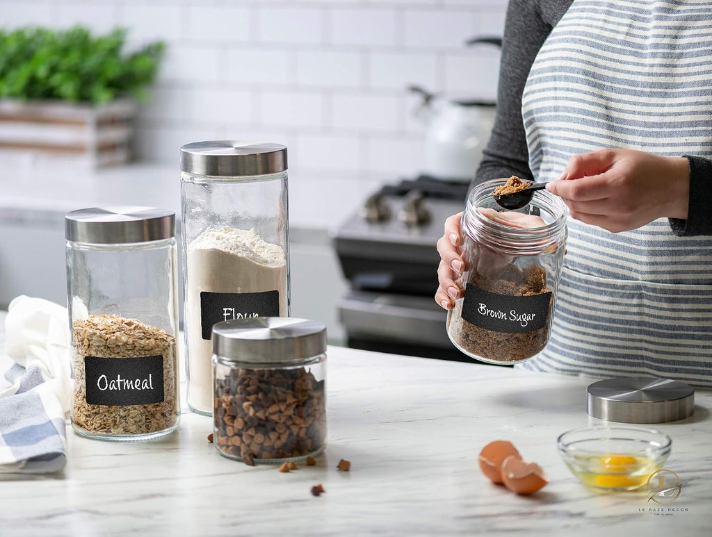 Airtight Glass Kitchen Storage Canister Set