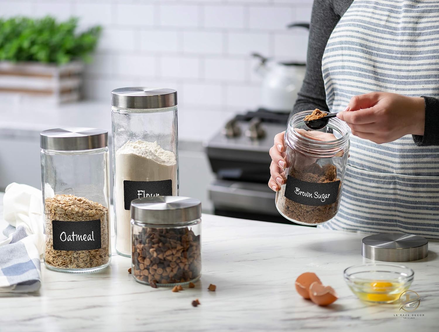 Airtight Glass Kitchen Storage Canister Set