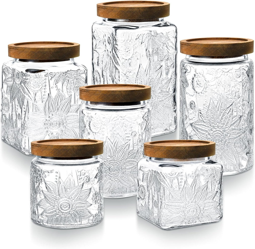 Vintage Airtight Glass Food Storage Jar Set