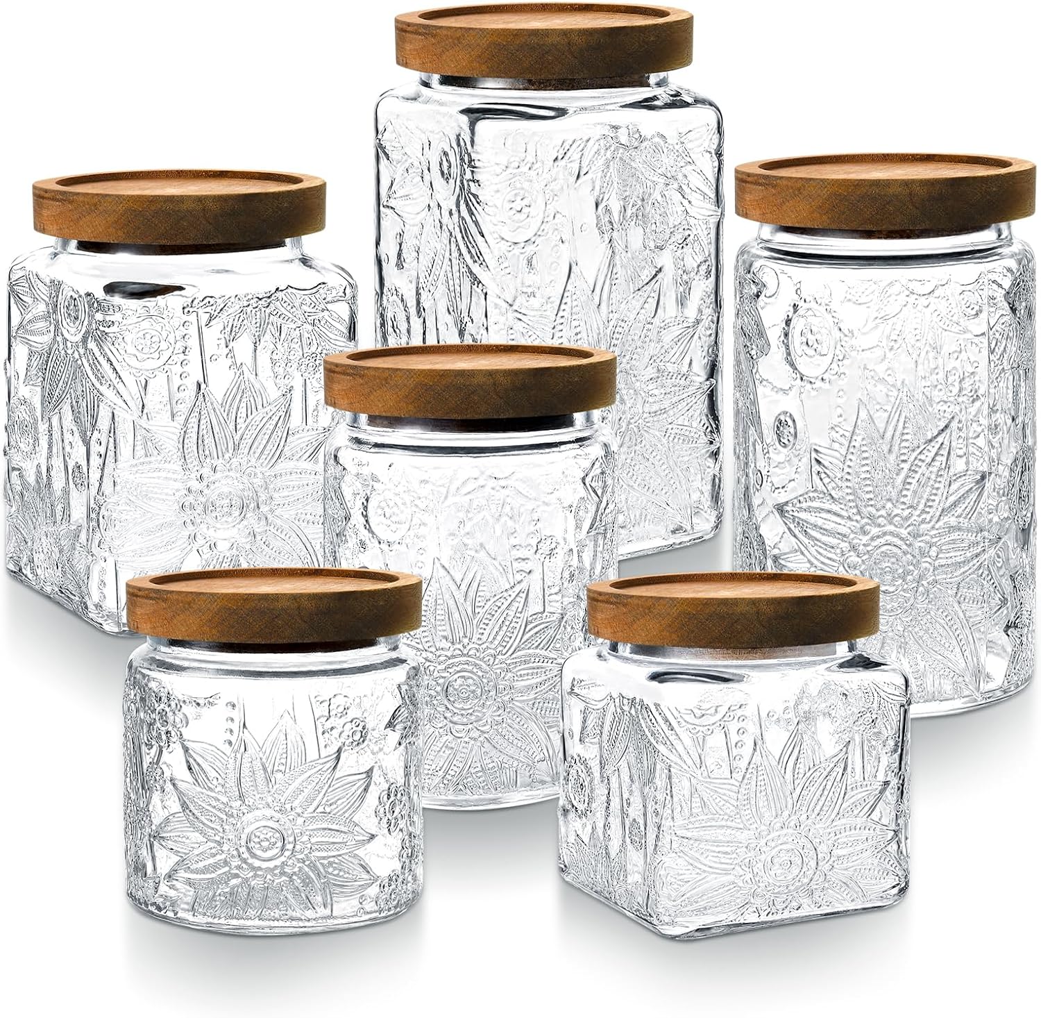 Vintage Airtight Glass Food Storage Jar Set