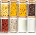 Airtight Glass Jars With Bamboo Lids