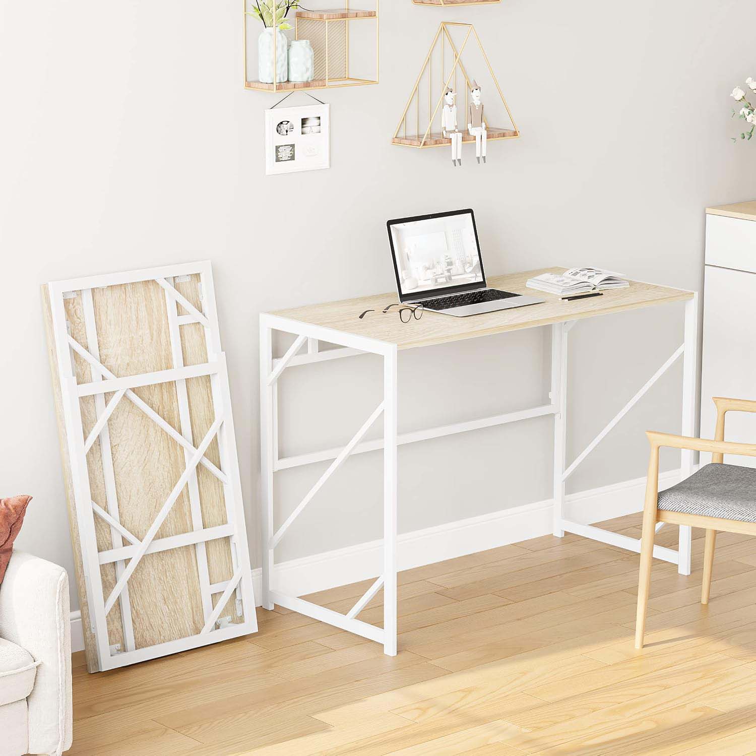 No‑Assembly Foldable Home Office Desk
