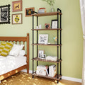 5‑Tier Rustic Industrial Pipe Bookshelf