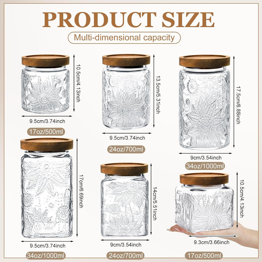 Vintage Airtight Glass Food Storage Jar Set