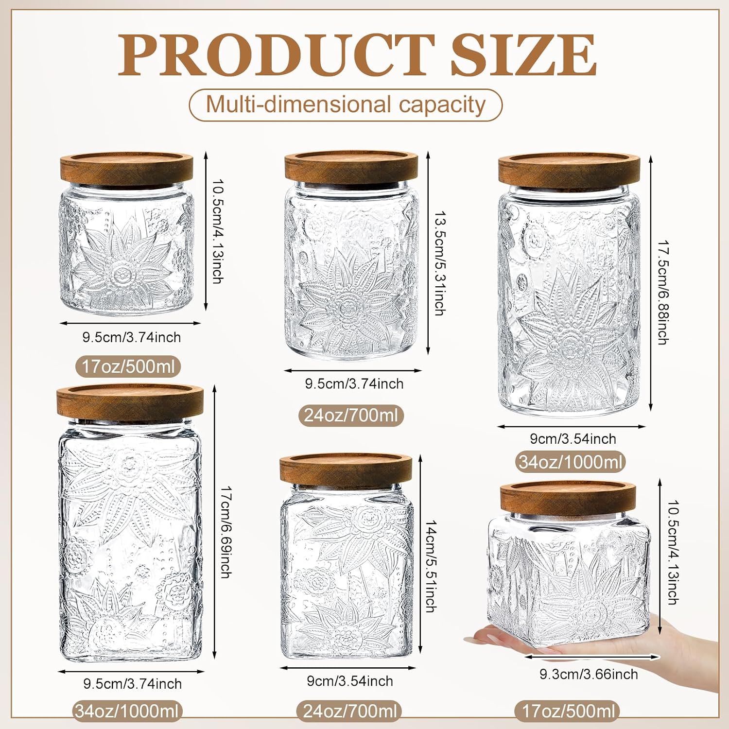 Vintage Airtight Glass Food Storage Jar Set