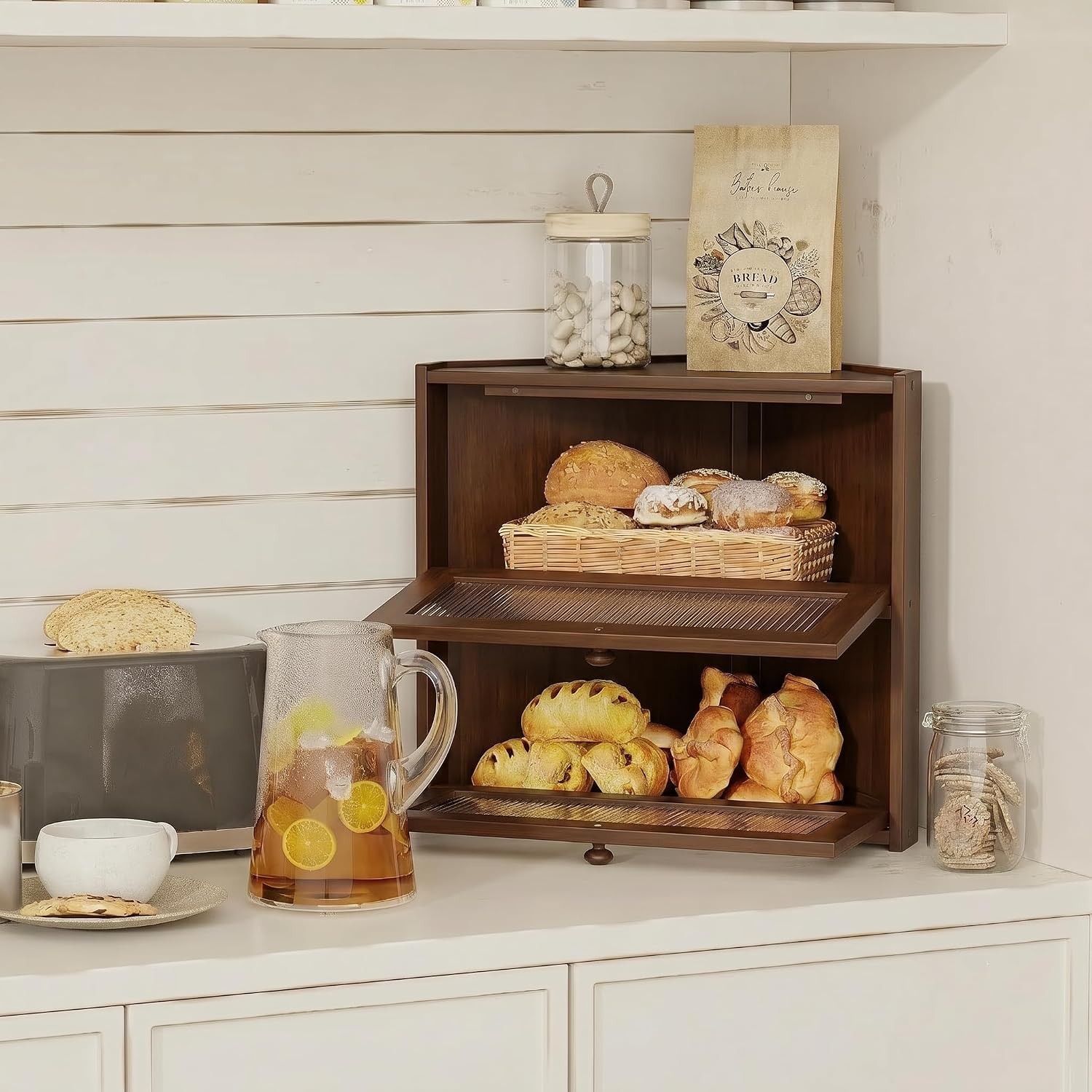 Bamboo Corner Kitchen Bread Storage Box