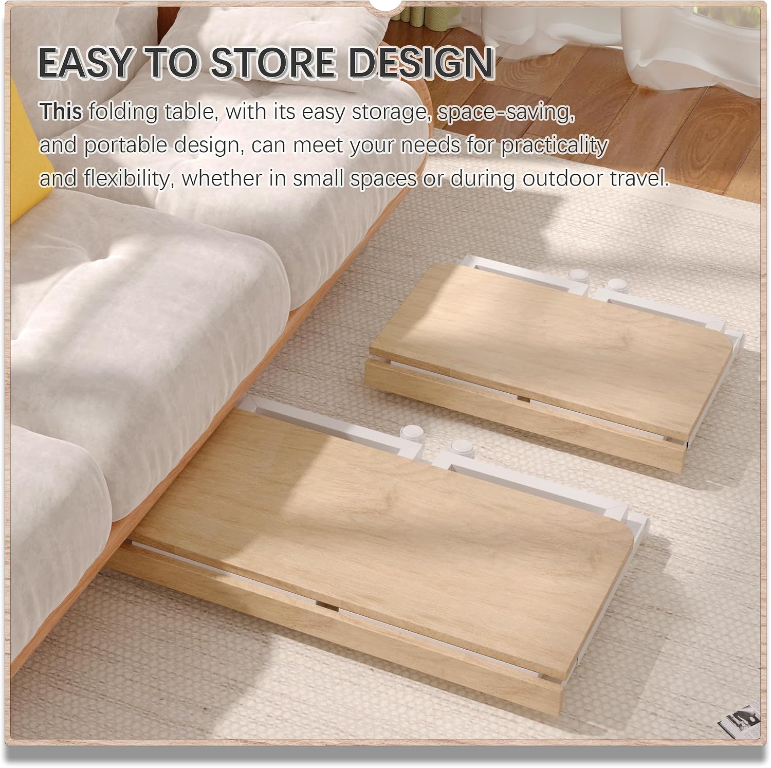 Height‑Adjustable Rolling Foldable Desk